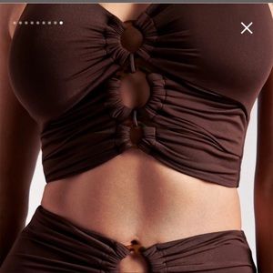 Meshing skylar crop top